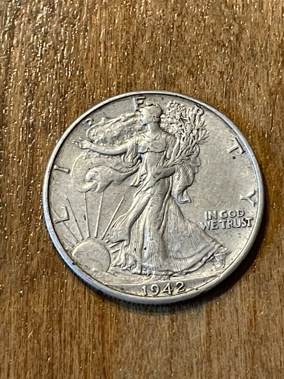 1942d Walking Liberty Half Dollar Xf+