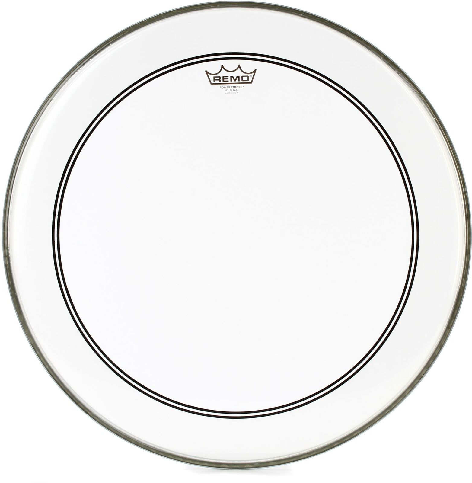 Remo Powerstroke 3 Bass Drumhead With 2.5" Impact Pad - 22" - Clear