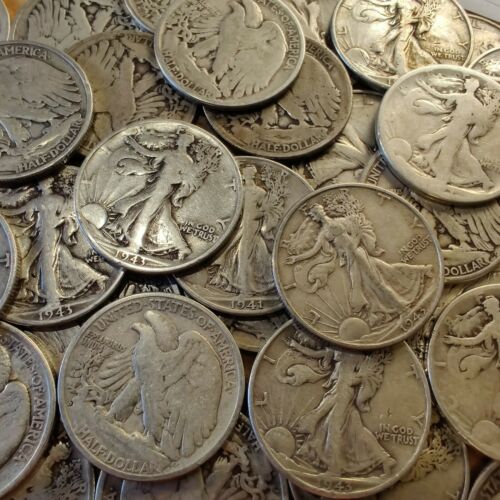 Walking Liberty Half Dollars - 90% Silver Coins - Circulated - Choose How Many!